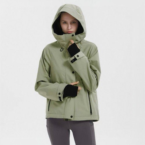 NIGO Loro Piana Women's Spring & Autumn Zipper Closure Solid Color Multi-Pockets Long Sleeve Hooded Aviator Jacket Coat Ngvp #nigo1927