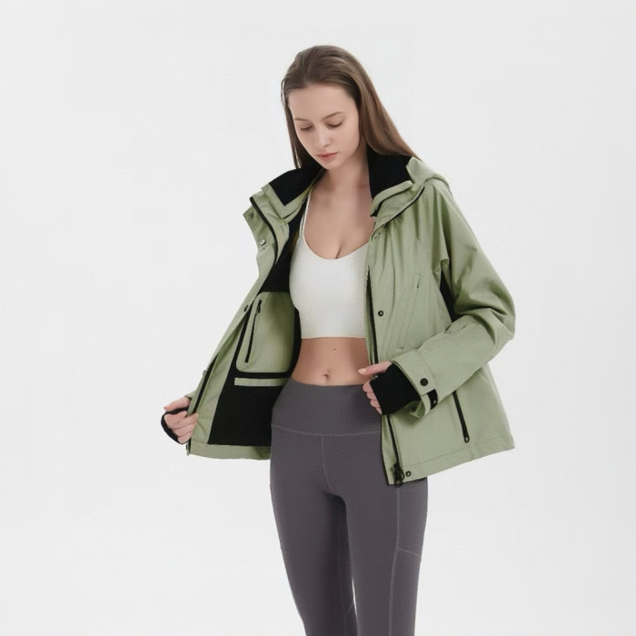 NIGO Loro Piana Women's Spring & Autumn Zipper Closure Solid Color Multi-Pockets Long Sleeve Hooded Aviator Jacket Coat Ngvp #nigo1927
