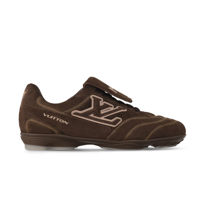 NIGO Louis Vuitton LV Footprint Soccer Men's And Women's Solid Color Suede Leather Round Toe Lace-up Low-top Sneakers Shoes #nigo77695