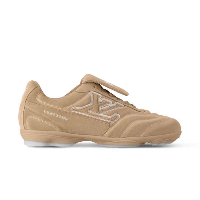 NIGO Louis Vuitton LV Footprint Soccer Men's And Women's Solid Color Suede Leather Round Toe Lace-up Low-top Sneakers Shoes #nigo77695