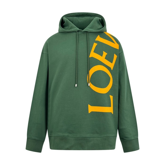 NIGO Loewe Women's Solid Color Letter Print Cotton Drawstring Long Sleeve Hoodie Hooded Hoodie #nigo77717