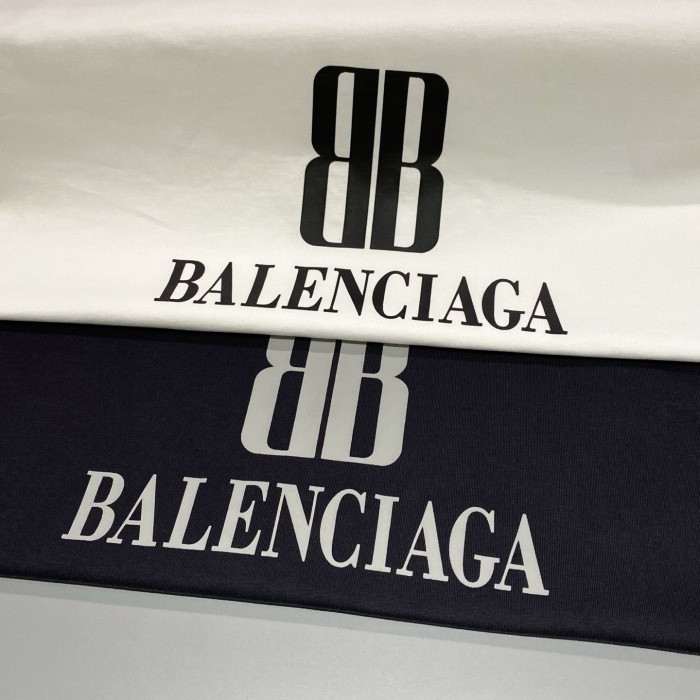 NIGO Balenciaga Men's Summer Solid Color Letter Print Round Neck Cotton Short Sleeve T-Shirt #nigo77751