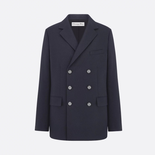 NIGO Dior Women's Spring And Fall Wool Silk Blend Solid Color Double-Breasted Loose Blazer Jacket Ngvp #nigo1939