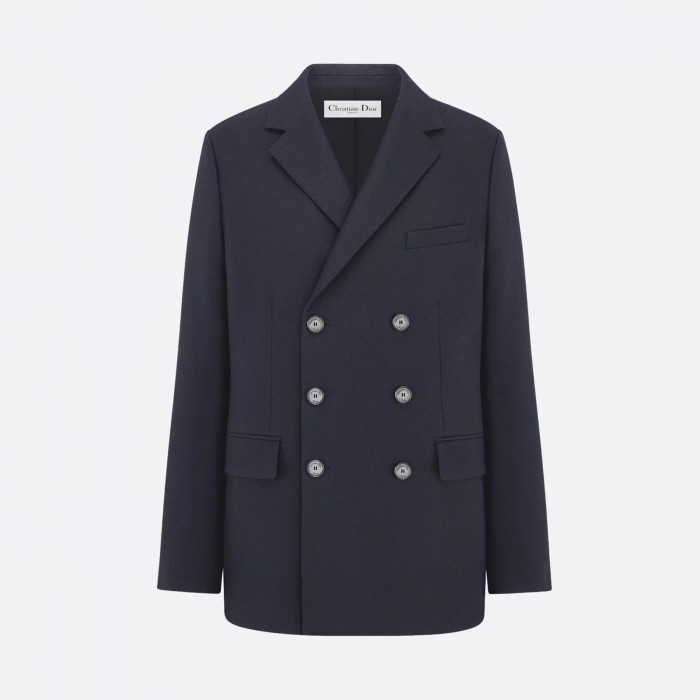 NIGO Dior Women's Spring And Fall Wool Silk Blend Solid Color Double-Breasted Loose Blazer Jacket Ngvp #nigo1939