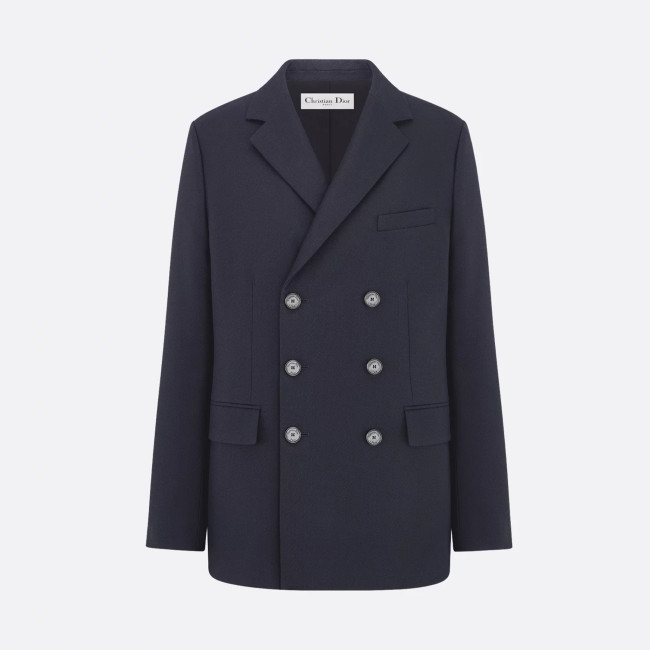 NIGO Dior Women's Spring And Fall Wool Silk Blend Solid Color Double-Breasted Loose Blazer Jacket Ngvp #nigo1939