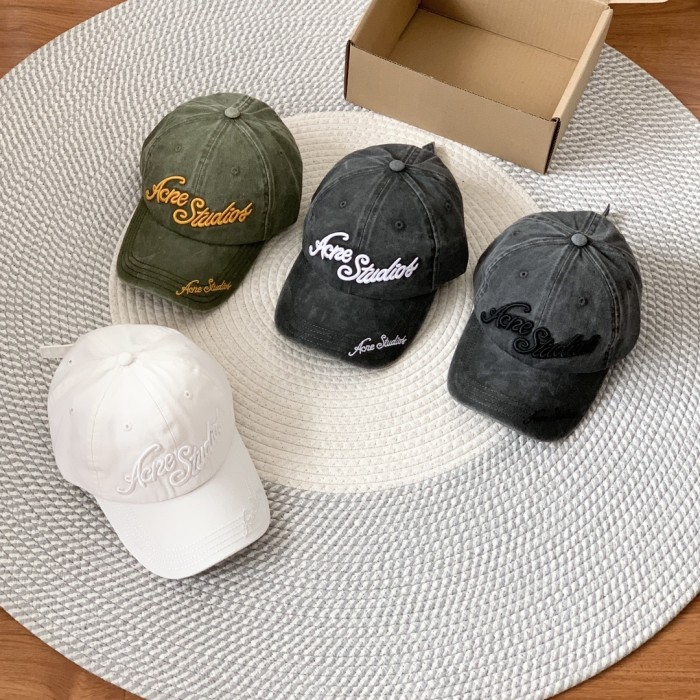 NIGO Acne Studios Men's And Women's Solid Color Embroidered Letter Print Cotton Baseball Cap Hat #nigo77755