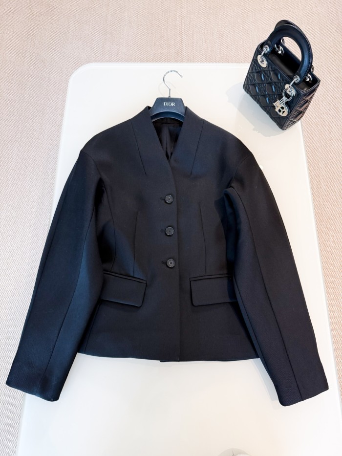 NIGO Dior Women's Spring & Autumn Wool & Silk Pure Color Single Breasted Long Sleeve Blazer Jacket Fitted Coat Ngvp #nigo1936