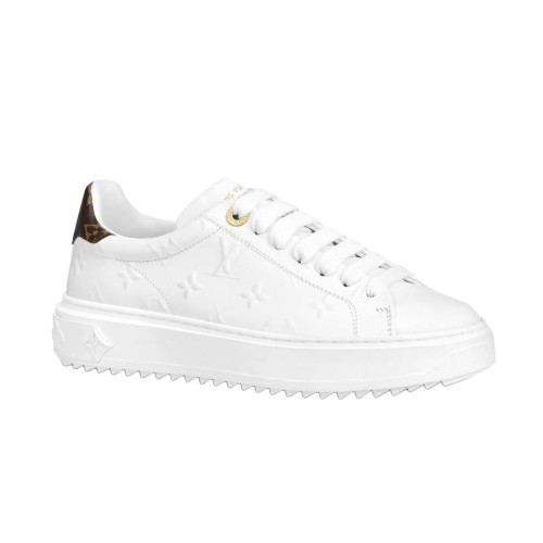 NIGO Louis Vuitton Time Out Women's Solid Color Letter Print Leather Low-Top Lace-Up Casual Shoes #nigo77748