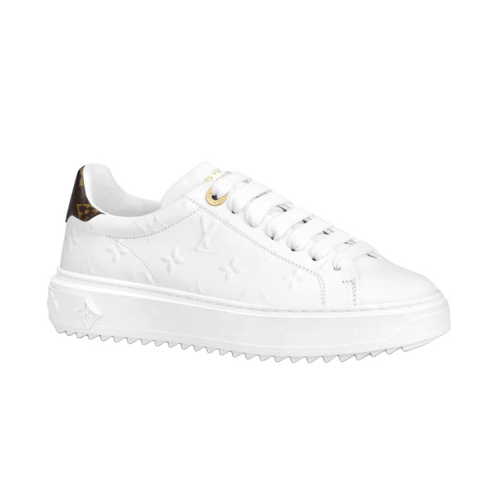 NIGO Louis Vuitton Time Out Women's Solid Color Letter Print Leather Low-Top Lace-Up Casual Shoes #nigo77748