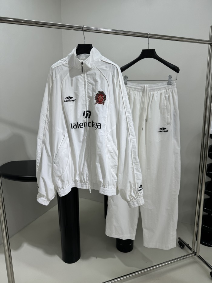 NIGO Balenciaga Paris Soccer Tracksuit Men's Spring/Autumn Solid Color Tech Poplin Zipper Long Sleeve Jacket Casual Drawstring Pants Set Suit #nigo77747