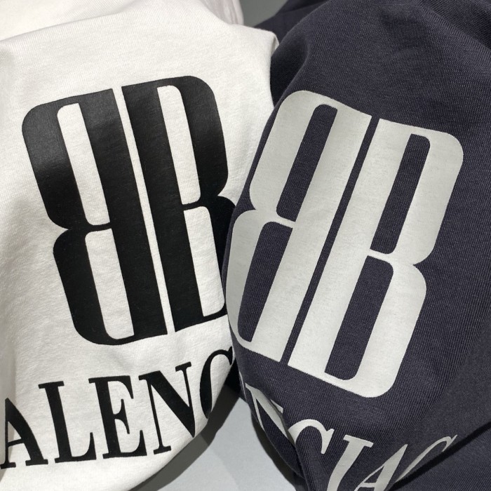 NIGO Balenciaga Men's Summer Solid Color Letter Print Round Neck Cotton Short Sleeve T-Shirt #nigo77751