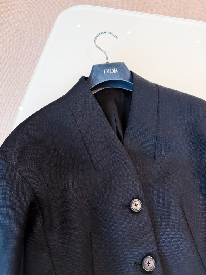 NIGO Dior Women's Spring & Autumn Wool & Silk Pure Color Single Breasted Long Sleeve Blazer Jacket Fitted Coat Ngvp #nigo1936