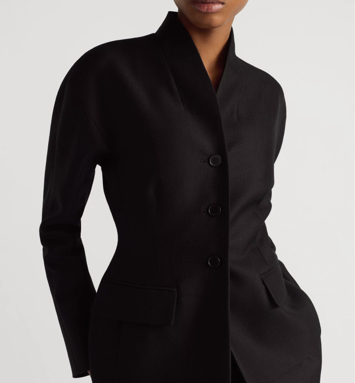 NIGO Dior Women's Spring & Autumn Wool & Silk Pure Color Single Breasted Long Sleeve Blazer Jacket Fitted Coat Ngvp #nigo1936