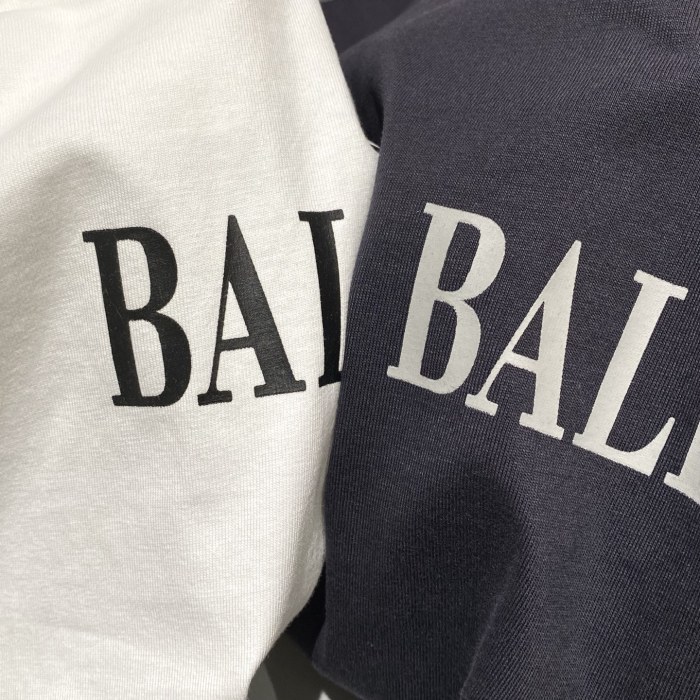 NIGO Balenciaga Men's Summer Solid Color Letter Print Round Neck Cotton Short Sleeve T-Shirt #nigo77751