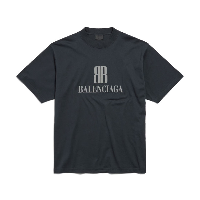 NIGO Balenciaga Men's Summer Solid Color Letter Print Round Neck Cotton Short Sleeve T-Shirt #nigo77751
