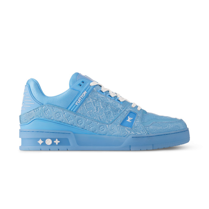 NIGO Louis Vuitton LV Trainer Men's And Women's Solid Color Lacquered Cowhide Leather Letter Print Low-top Lace-up Sneakers Shoes #nigo77762