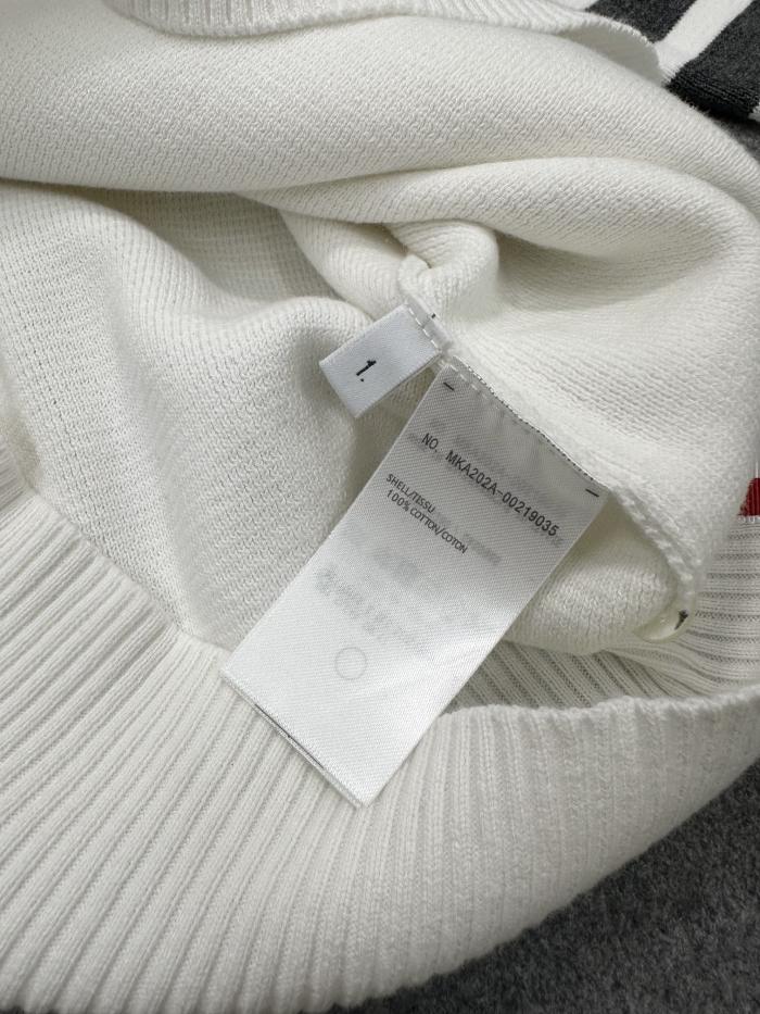 NIGO Thom Browne Men's Spring, Autumn And Winter Round Neck Solid Color Cotton Striped Long Sleeve Pullover Knitted Sweater Ngvp #nigo1944