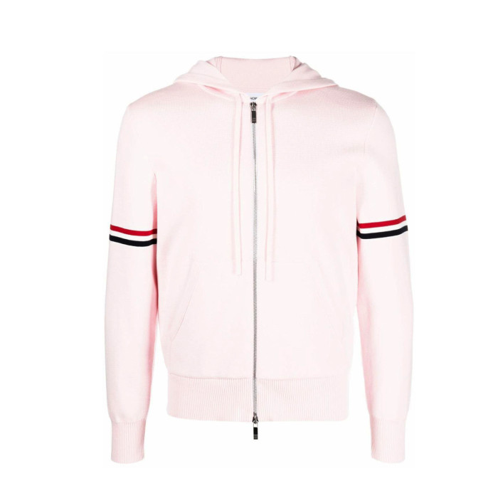 NIGO Thom Browne Men's Spring & Autumn Cotton Armband Embellished Solid Color Zipper Fitted Hooded Cardigan Jacket Ngvp #nigo1943
