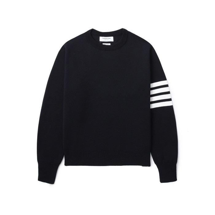 NIGO Thom Browne Men's Spring, Autumn And Winter Round Neck Solid Color Cotton Striped Long Sleeve Pullover Knitted Sweater Ngvp #nigo1944
