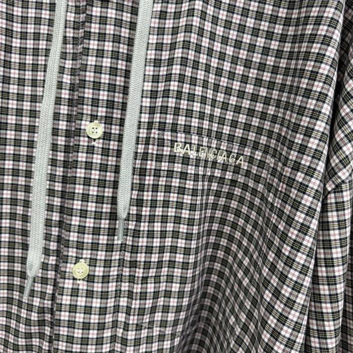 NIGO Balenciaga Men's Spring/Autumn Checkered Print Cotton Hooded Single-Breasted Zipper Long-Sleeved Shirt #nigo77746