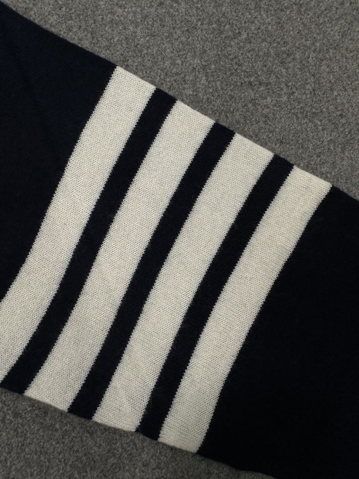 NIGO Thom Browne Men's Spring & Autumn Striped Solid Color V-Neck Cashmere Fitted Long Sleeve Knit Cardigan Ngvp #nigo1945
