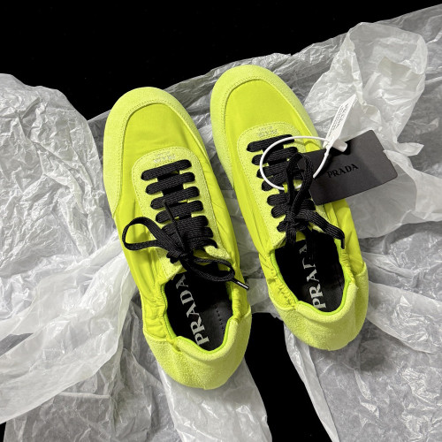 NIGO Prada Women's Solid-color Nylon Fabric And Suede Low-top Lace-up Training Shoes #nigo77759