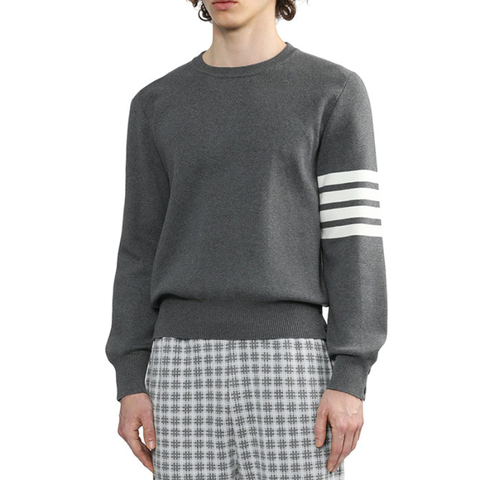 NIGO Thom Browne Men's Spring, Autumn And Winter Round Neck Solid Color Cotton Striped Long Sleeve Pullover Knitted Sweater Ngvp #nigo1944
