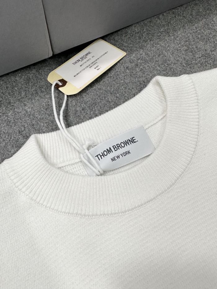 NIGO Thom Browne Men's Spring, Autumn And Winter Round Neck Solid Color Cotton Striped Long Sleeve Pullover Knitted Sweater Ngvp #nigo1944