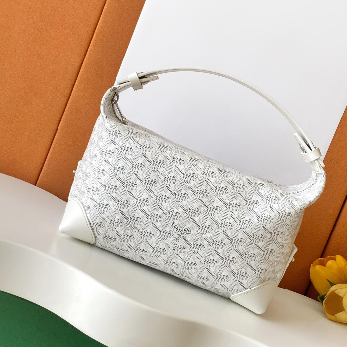 NIGO GOYARD Men's and Women's Solid Color Printed Zipper Leather Handbag Storage Bag Bags #nigo77775