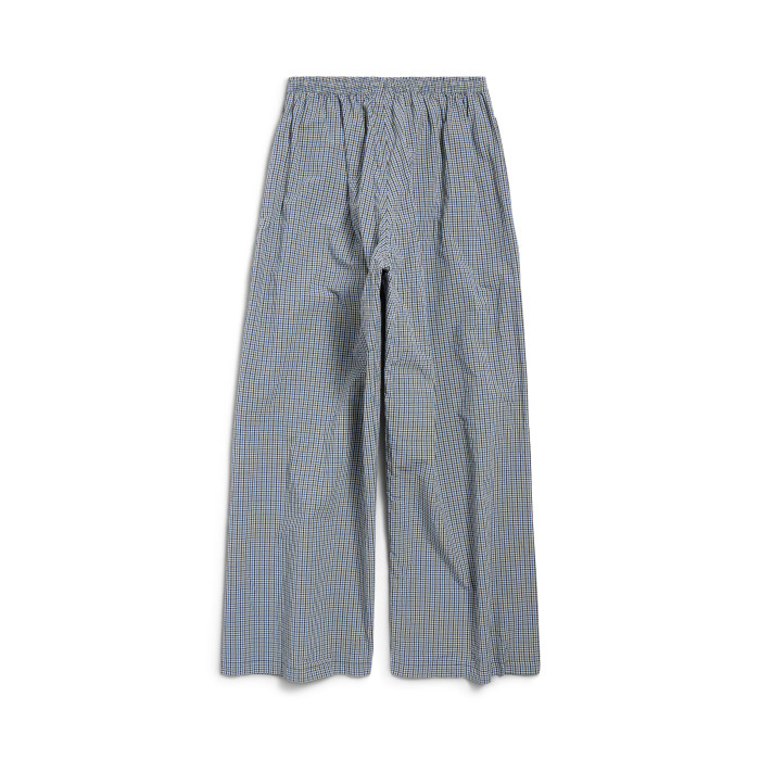 NIGO Balenciaga Men's Four Seasons Checked Cotton And Linen Blend Tracksuit Pants Elastic Waist Drawstring Solid Color Loose Casual Wide Leg Pants Ngvp #nigo1947