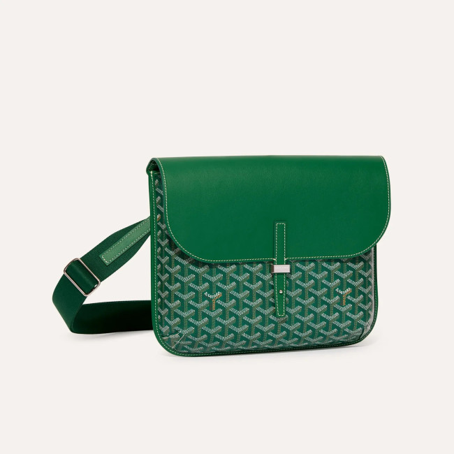 NIGO GOYARD Coursier Men's and Women's Solid Color Adjustable Shoulder Strap Canvas Spell Calfskin Messenger Bag Crossbody Shoulder Bags #nigo77783