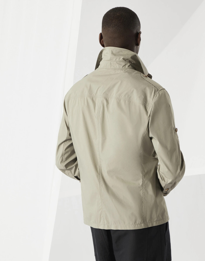 NIGO Brunello Cucinelli Men's Spring & Fall Lightweight Water-Resistant Techno Cotton Unlined Safari Jacket Solid Color Lapel Single Breasted Shirt Style Jacket Ngvp #nigo1946