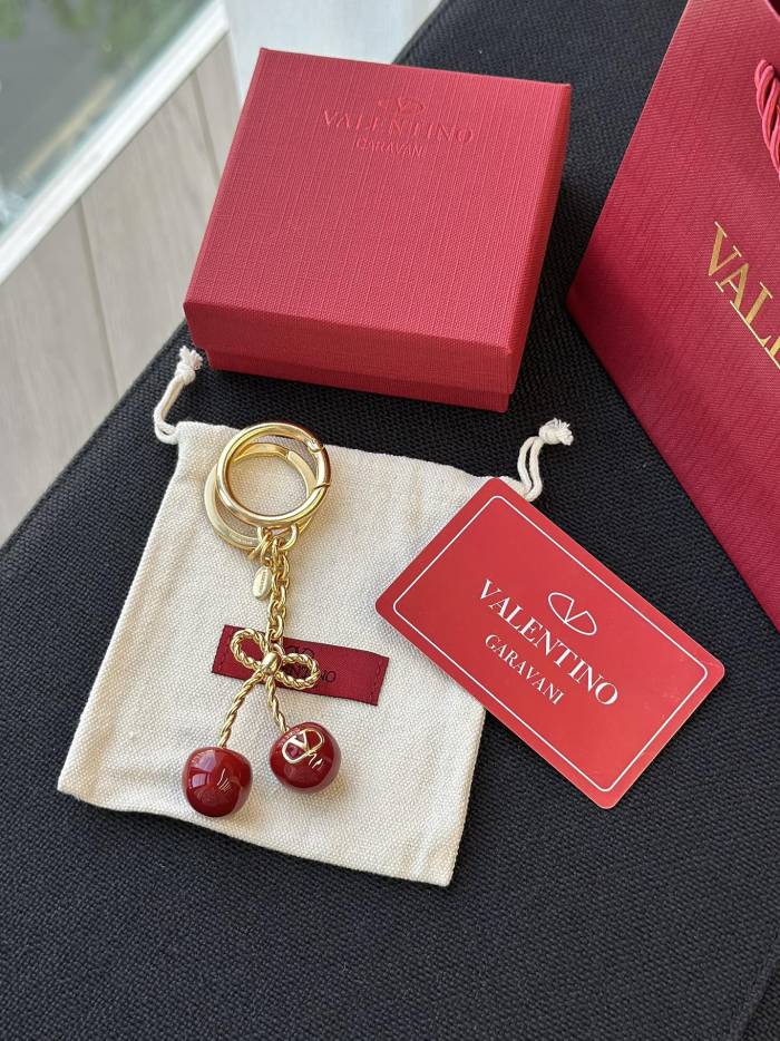 NIGO Valentino CHEZ Women's Metal And Enamel Cherry Shaped Bag Charm And KeyRing Accessories #nigo77773