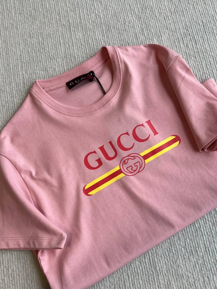 NIGO Gucci Women's Summer Solid Color Cotton Printed Round Neck Short Sleeve T-Shirt #nigo77784