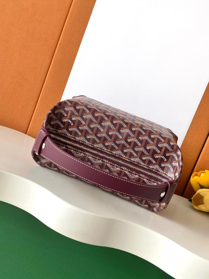 NIGO GOYARD Men's and Women's Solid Color Printed Zipper Leather Handbag Storage Bag Bags #nigo77775