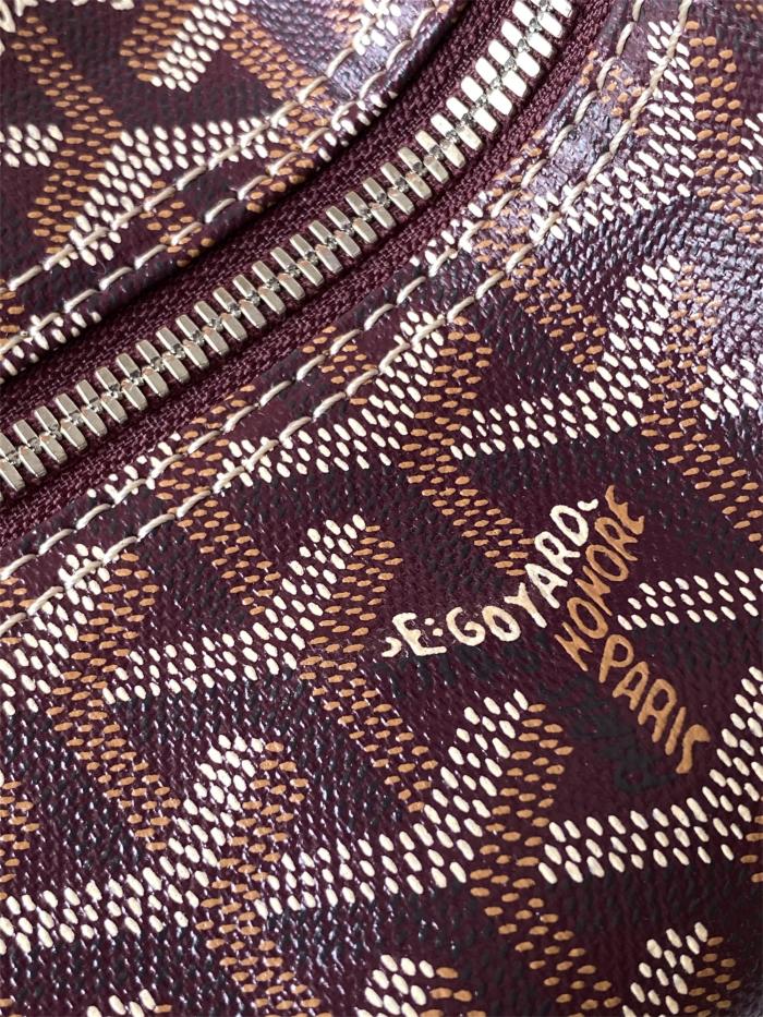 NIGO GOYARD Men's and Women's Solid Color Printed Zipper Leather Handbag Storage Bag Bags #nigo77775