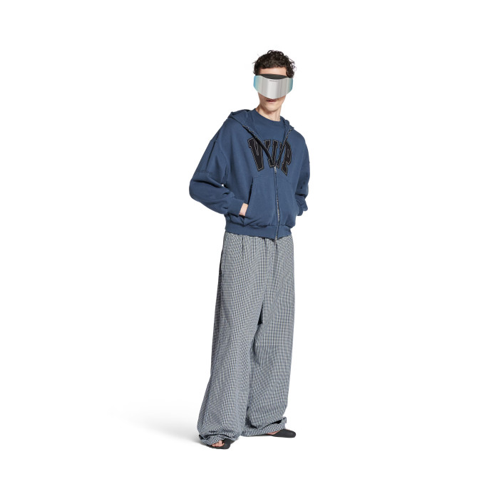 NIGO Balenciaga Men's Four Seasons Checked Cotton And Linen Blend Tracksuit Pants Elastic Waist Drawstring Solid Color Loose Casual Wide Leg Pants Ngvp #nigo1947