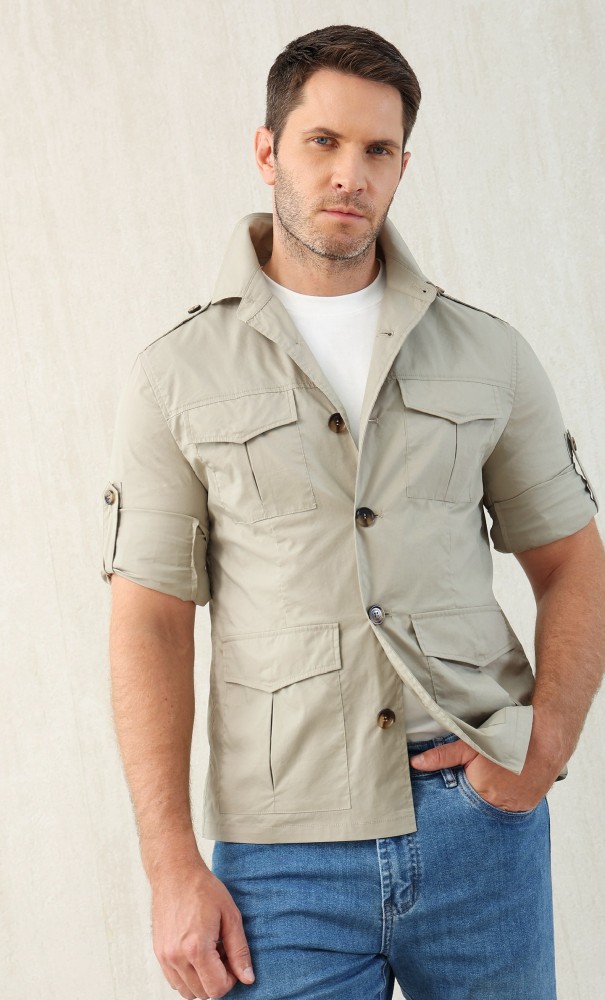 NIGO Brunello Cucinelli Men's Spring & Fall Lightweight Water-Resistant Techno Cotton Unlined Safari Jacket Solid Color Lapel Single Breasted Shirt Style Jacket Ngvp #nigo1946