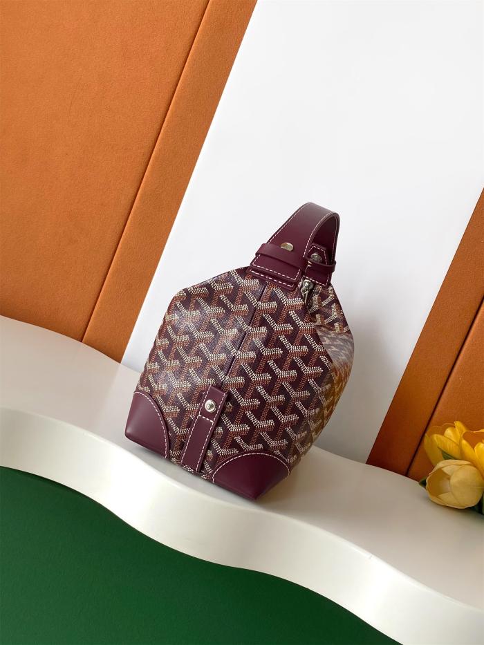 NIGO GOYARD Men's and Women's Solid Color Printed Zipper Leather Handbag Storage Bag Bags #nigo77775