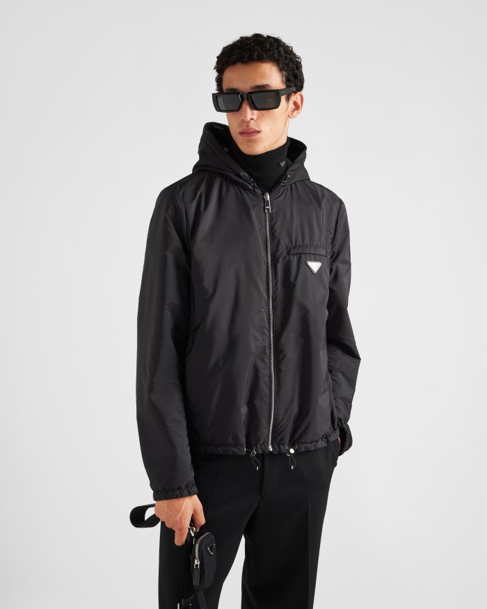 NIGO Prada Men's Autumn/Winter Solid Color Reversible Nappa Leather and Re-Nylon Waistcoat Jacket #nigo77778