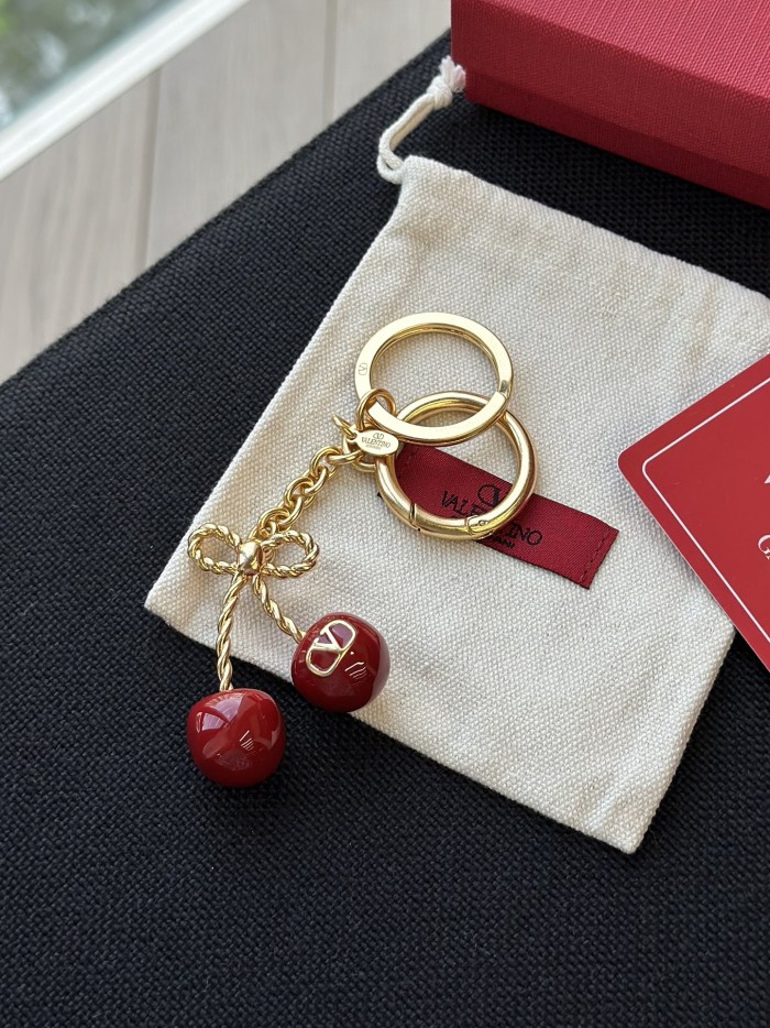 NIGO Valentino CHEZ Women's Metal And Enamel Cherry Shaped Bag Charm And KeyRing Accessories #nigo77773