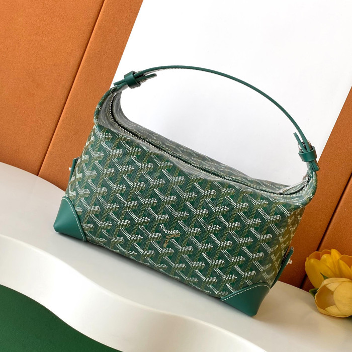 NIGO GOYARD Men's and Women's Solid Color Printed Zipper Leather Handbag Storage Bag Bags #nigo77775