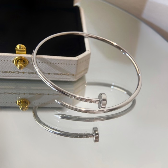 NIGO Cartier Juste Un Clou Women's Solid Color Stud-Shaped Silver Bracelet Jewelry Accessories #nigo77787