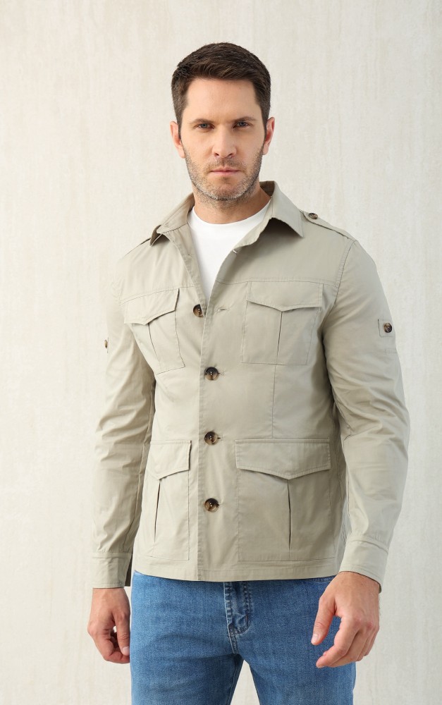 NIGO Brunello Cucinelli Men's Spring & Fall Lightweight Water-Resistant Techno Cotton Unlined Safari Jacket Solid Color Lapel Single Breasted Shirt Style Jacket Ngvp #nigo1946