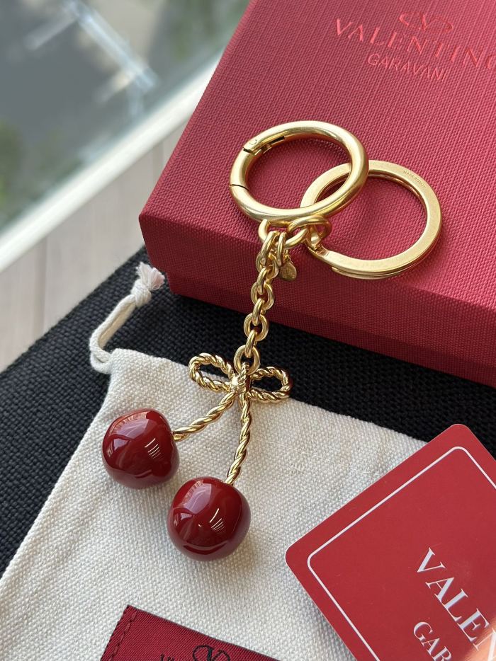 NIGO Valentino CHEZ Women's Metal And Enamel Cherry Shaped Bag Charm And KeyRing Accessories #nigo77773