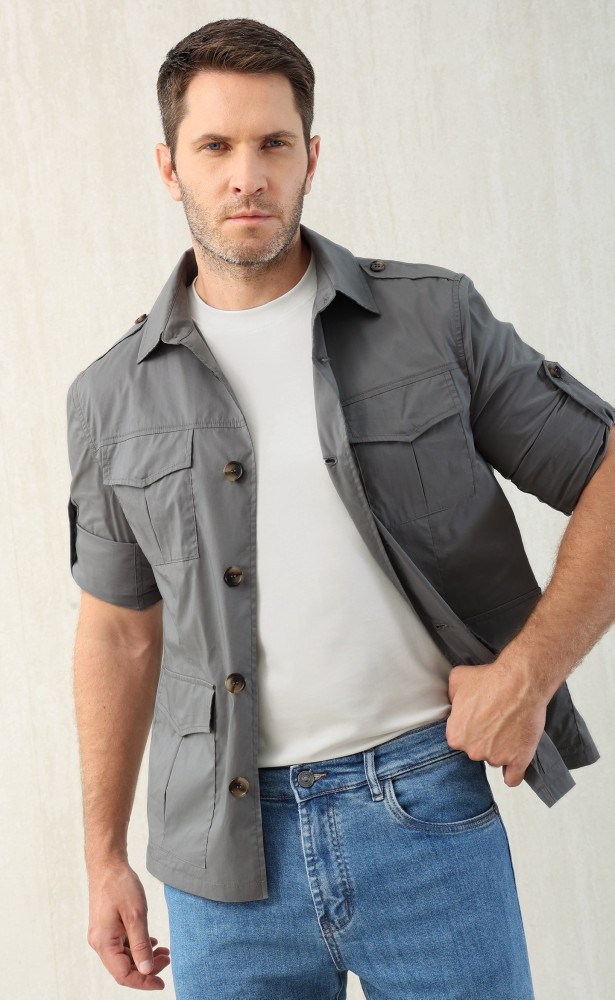 NIGO Brunello Cucinelli Men's Spring & Fall Lightweight Water-Resistant Techno Cotton Unlined Safari Jacket Solid Color Lapel Single Breasted Shirt Style Jacket Ngvp #nigo1946