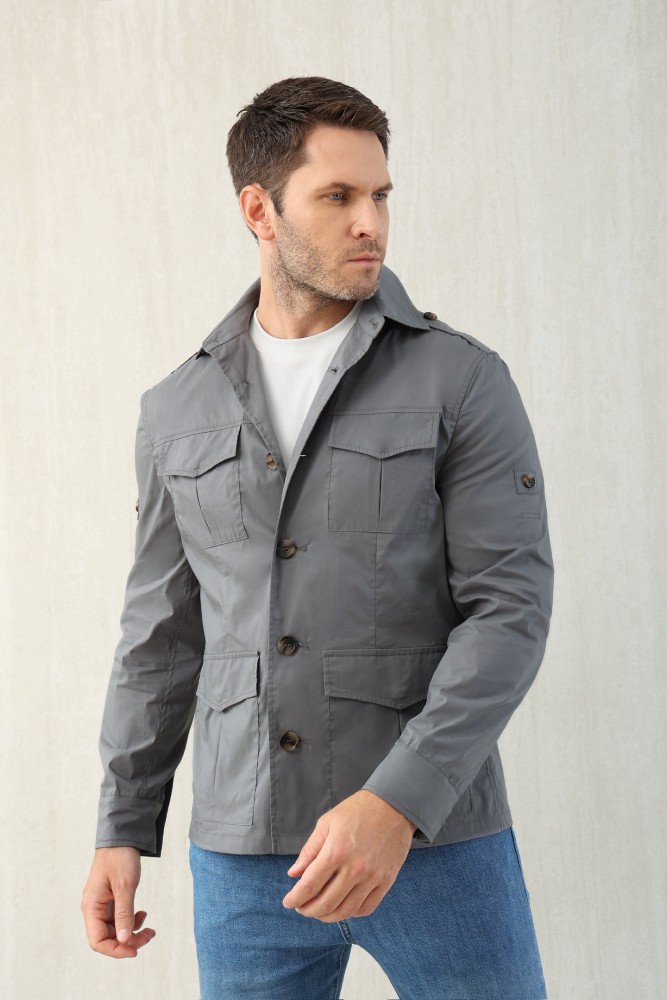 NIGO Brunello Cucinelli Men's Spring & Fall Lightweight Water-Resistant Techno Cotton Unlined Safari Jacket Solid Color Lapel Single Breasted Shirt Style Jacket Ngvp #nigo1946