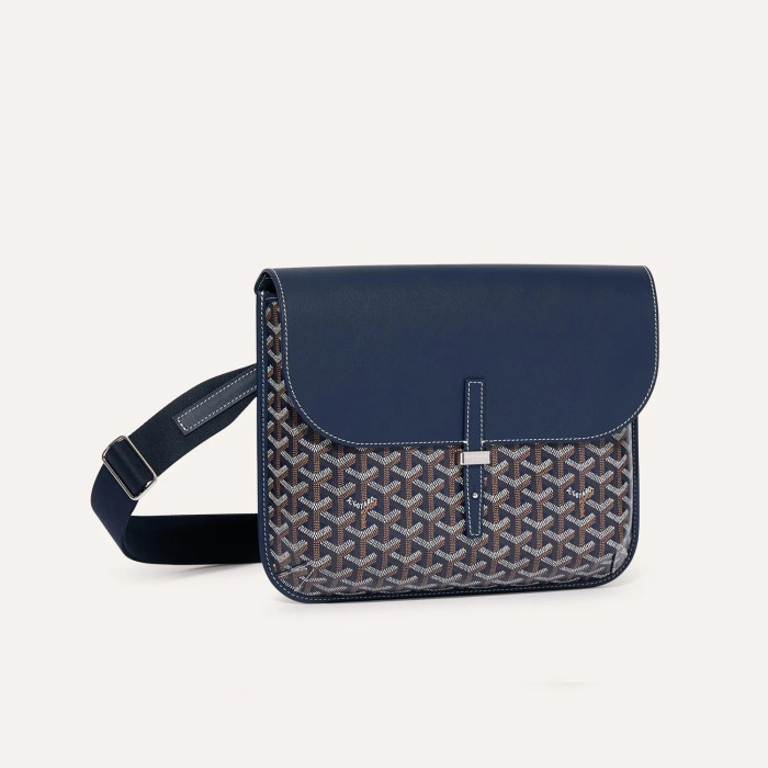 NIGO GOYARD Coursier Men's and Women's Solid Color Adjustable Shoulder Strap Canvas Spell Calfskin Messenger Bag Crossbody Shoulder Bags #nigo77783