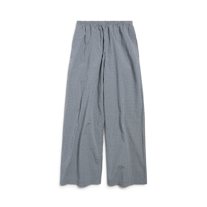 NIGO Balenciaga Men's Four Seasons Checked Cotton And Linen Blend Tracksuit Pants Elastic Waist Drawstring Solid Color Loose Casual Wide Leg Pants Ngvp #nigo1947