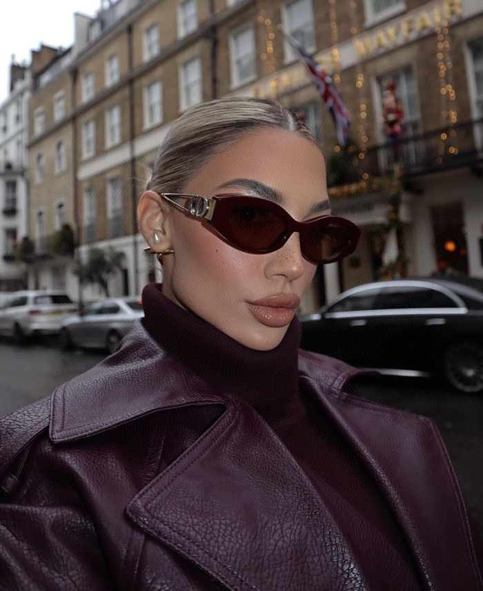 NIGO Dior Men's And Women's Solid Color Acetate Irregularly Shaped Openwork Temple Design Sunglasses Glasses #nigo77779